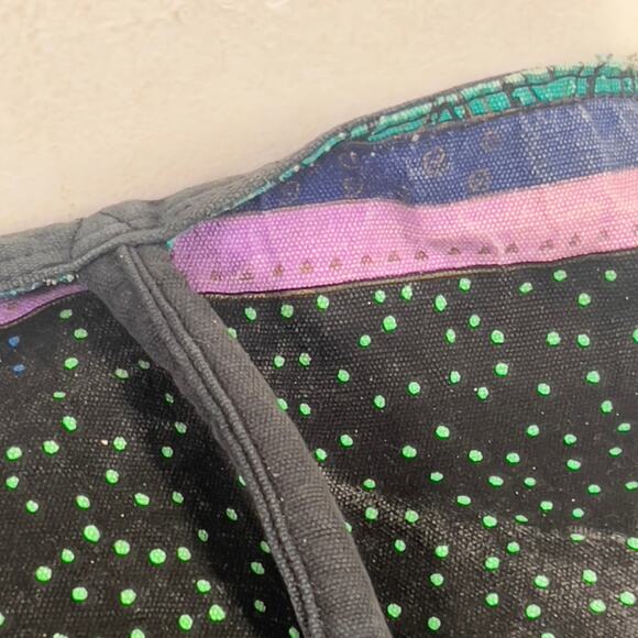 Laurel Burch Playful Dogs & Doggies Colorful Cotton Canvas Beach Bag 19 x 15 x 5 - Picture 16 of 16